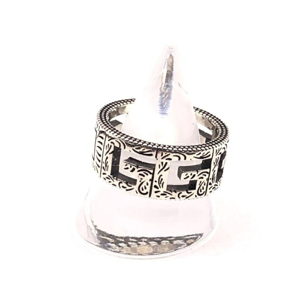 GUCCI Square G Arabesque Ring, Size 20